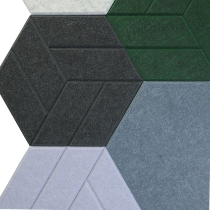 Multiple hexagon acoustic panels
