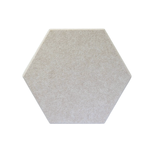 Hexagon acoustic panel light beige front
