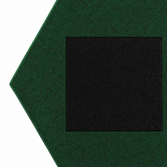Hexagon acoustic panel dark green back