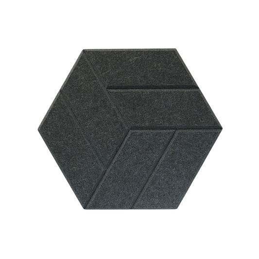 Hexagon acoustic panel dark grey front