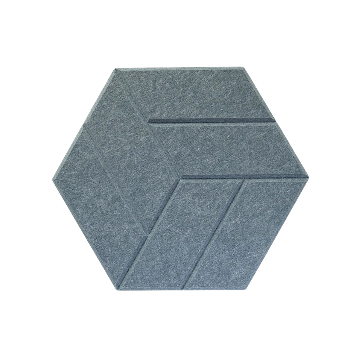 Hexagon acoustic panel moon grey front