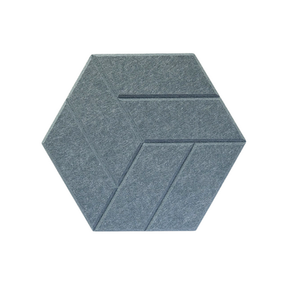 Hexagon acoustic panel moon grey front