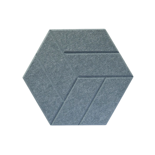 Hexagon acoustic panel moon grey front