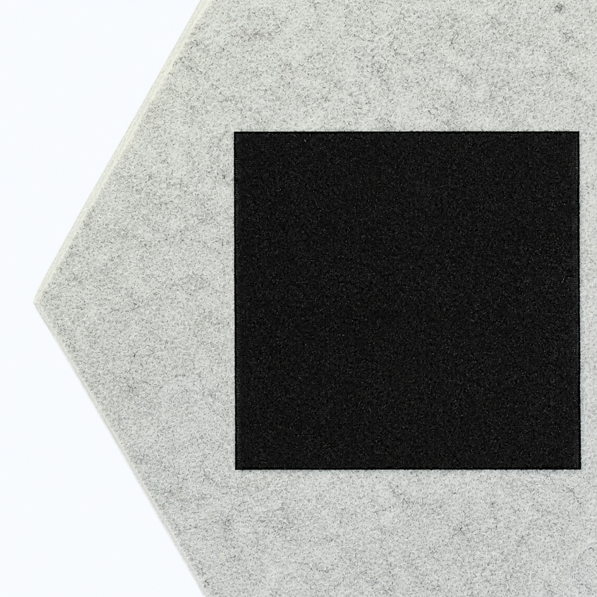 Hexagon acoustic panel silver grey back