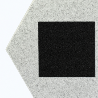 Hexagon acoustic panel silver grey back