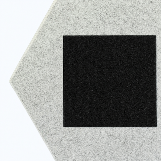 Hexagon acoustic panel silver grey back