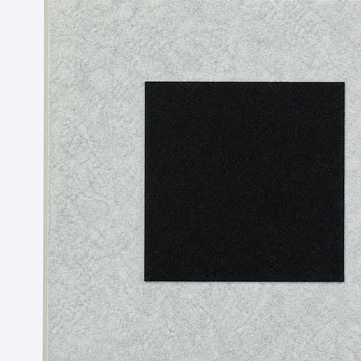 Square acoustic panel silver grey back
