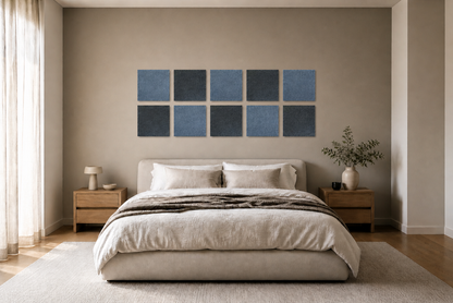 Acoustic panels in bedroom