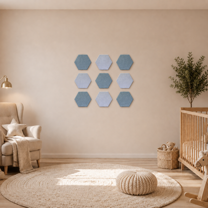 Acoustic panels in children's bedroom