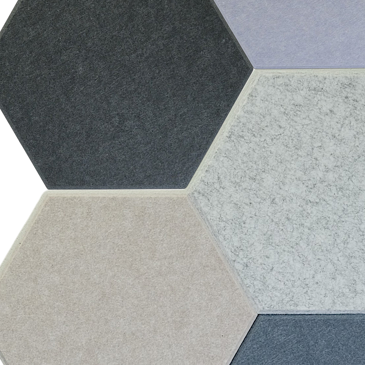 Multiple hexagon acoustic panels