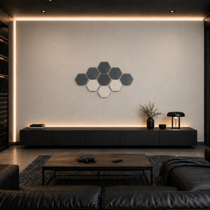 Acoustic panels in mancave